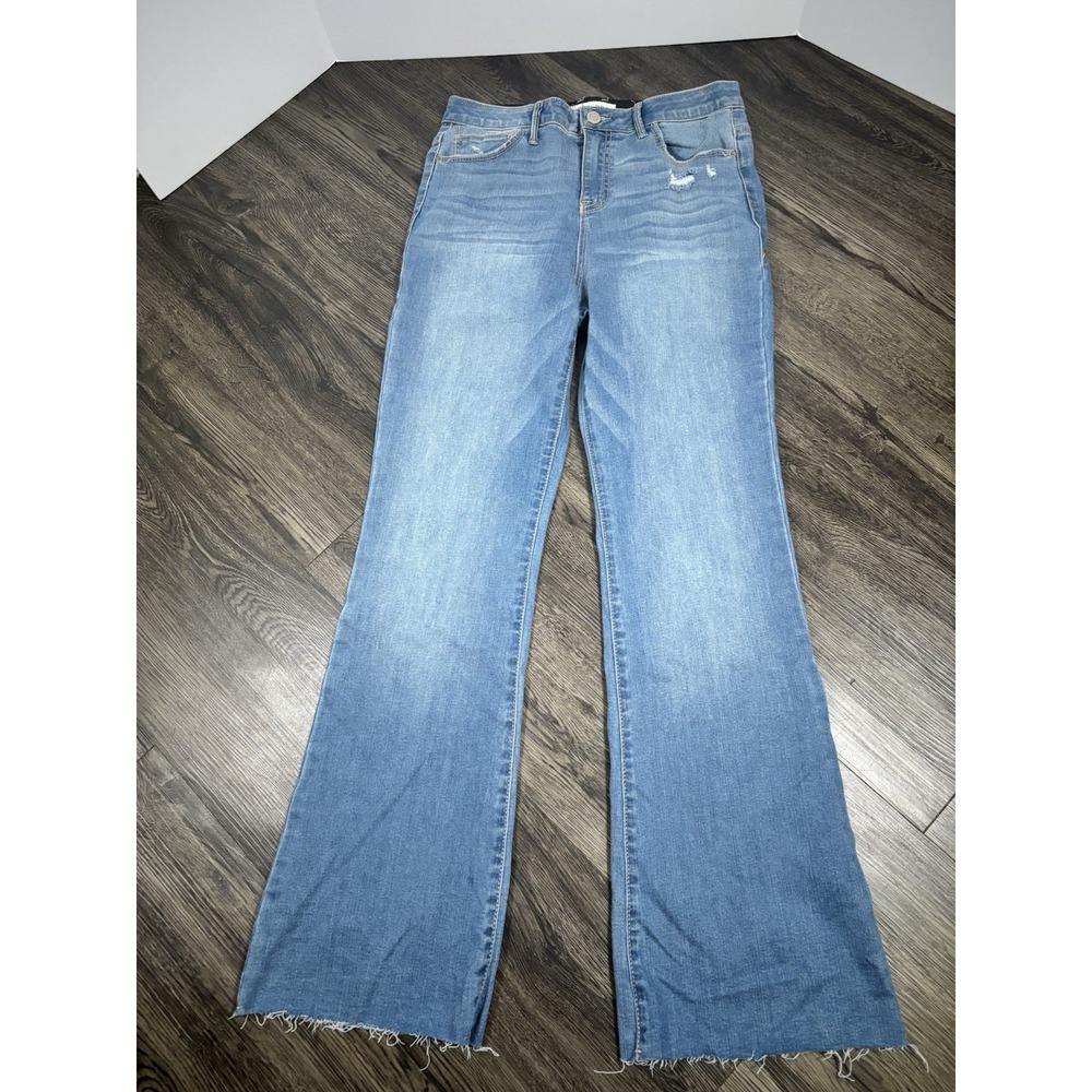 Knox Rose Women's Size 8 Flare Frayed Hem Jeans
